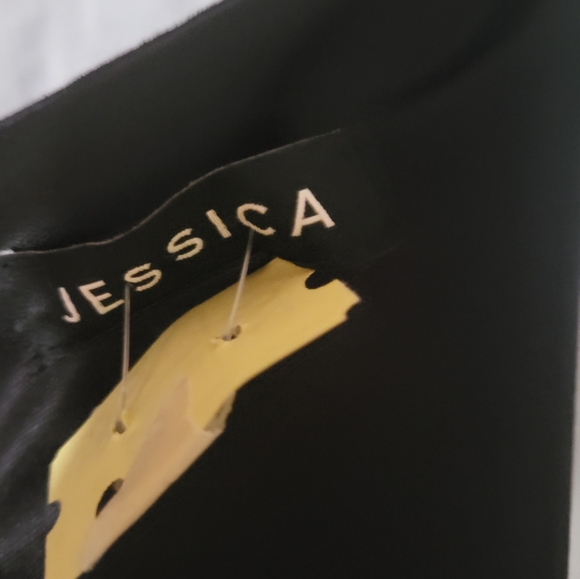 Perfect Little Black Bodycon Dress Jessica sz S Midi Simple lined spandex - Picture 10 of 14